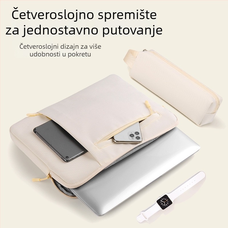 Univerzalna torbica za tablet i laptop s velurovom podstavom i zaštitom zračnim jastukom; vodootporna, otporna na habanje i udarce