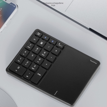 Bežična digitalna tipkovnica s Bluetoothom, ergonomska podrška, OEM proizvodnja, dimenzije 177×122×35 mm, težina 260 g