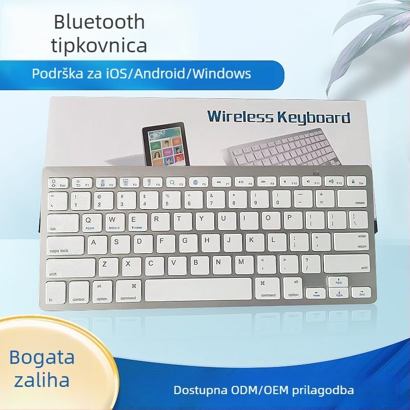 X5 Bežična Bluetooth tipkovnica, 78 tipki, prijenosna za mobitel i tablet, ergonomska, OEM obrada