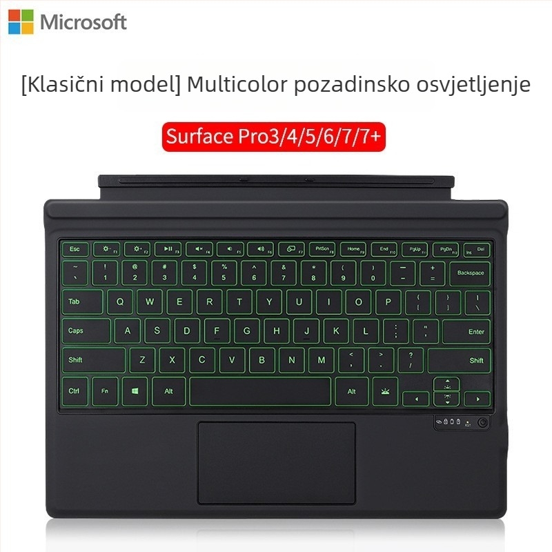 Surface tipkovnica za Microsoft Surface Pro 4–7 s dodirnom pločom – Bluetooth bežični WR218 (2021)
