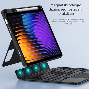 Bežični Bluetooth tipkovnica s magnetskim podjelom za Xiaomi Tablet 7/7 Ultra — ergonomska podrška, težina 670 g
