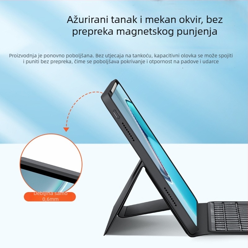 Bežični Bluetooth tipkovnica s magnetskim podjelom za Xiaomi Tablet 7/7 Ultra — ergonomska podrška, težina 670 g