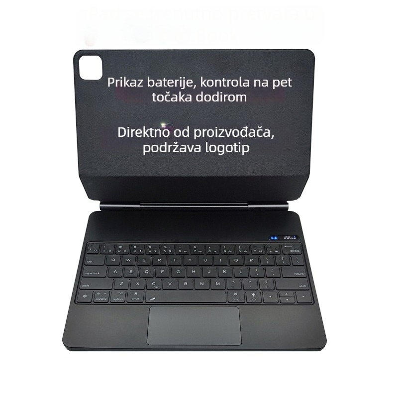 Bluetooth tipkovnica s digitalnim zaslonom i magnetskim plutajućim držačem za iPad Pro 12.9 (Air 4/5, 11)