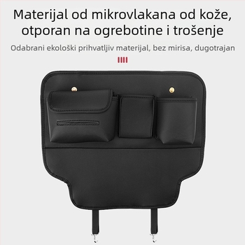 Organizator stražnje sjedalice automobila – sve sezone, Nappa koža, montiran u auto, zaštita od prljavštine i udaraca nogu