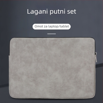 Lagana torbica za prijenosno računalo i tablet s airbag-om amortizacijom, PU koža, vodootporna, zatvarač, mekana ručka, prilagođeno logo