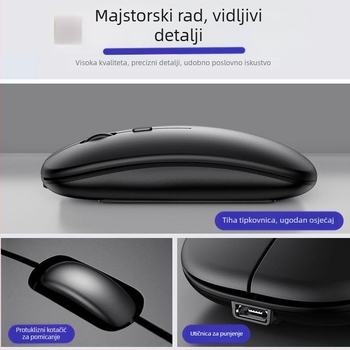 Bežična Bluetooth tipkovnica s RGB pozadinom, punjiva, tiha – kompatibilna s tabletima i telefonima (iPad, Huawei)
