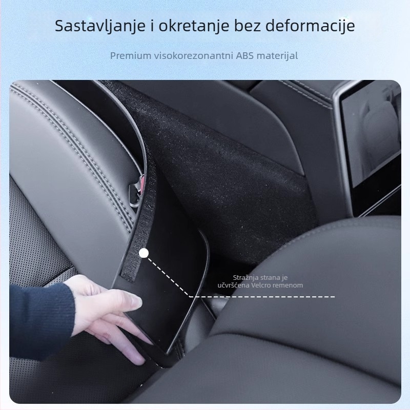 Tesla Model 3/Y bočna zaštitna pločica središnje konzole (kick pad) – sve sezone, TPE, kod YS-01