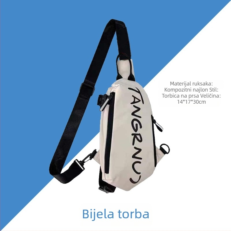 Muška crossbody torba - poliester, gradski stil, prozračna i antibakterijska, 0,18 kg, pogodna za putovanja u slobodno vrijeme