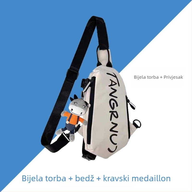 Muška crossbody torba - poliester, gradski stil, prozračna i antibakterijska, 0,18 kg, pogodna za putovanja u slobodno vrijeme