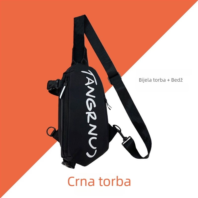 Muška crossbody torba - poliester, gradski stil, prozračna i antibakterijska, 0,18 kg, pogodna za putovanja u slobodno vrijeme