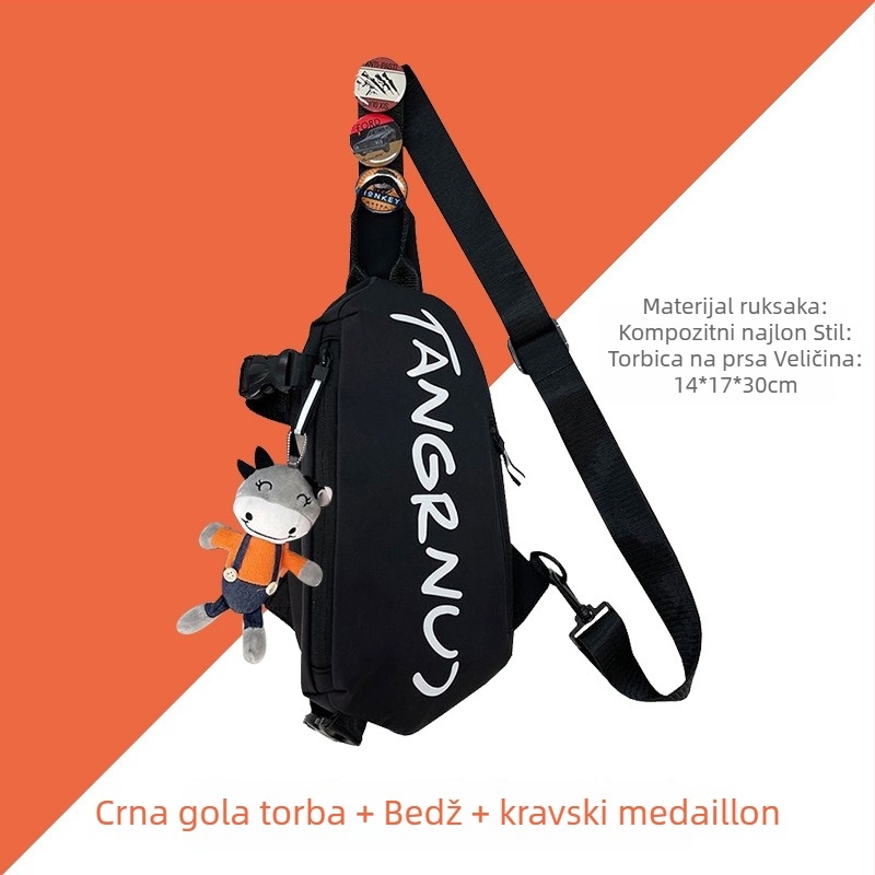 Muška crossbody torba - poliester, gradski stil, prozračna i antibakterijska, 0,18 kg, pogodna za putovanja u slobodno vrijeme