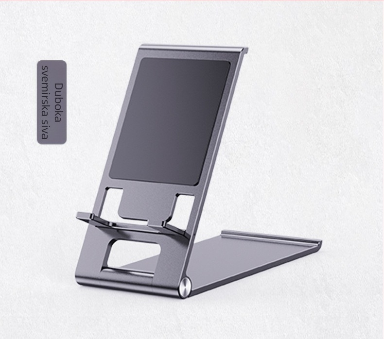 Držač za telefon od aluminijske legure, tip Lazy Man Bracket, opća kompatibilnost