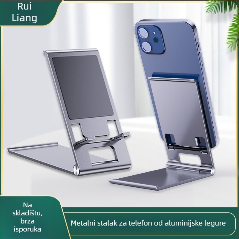 Držač za telefon od aluminijske legure, tip Lazy Man Bracket, opća kompatibilnost