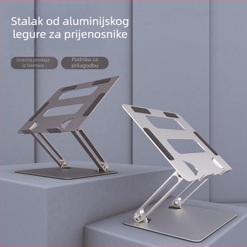 L303 aluminijski stalak za laptop i tablet – sklopivi stolni nosač s podešavanjem visine, CNC obrada i pijesčena oksidacija