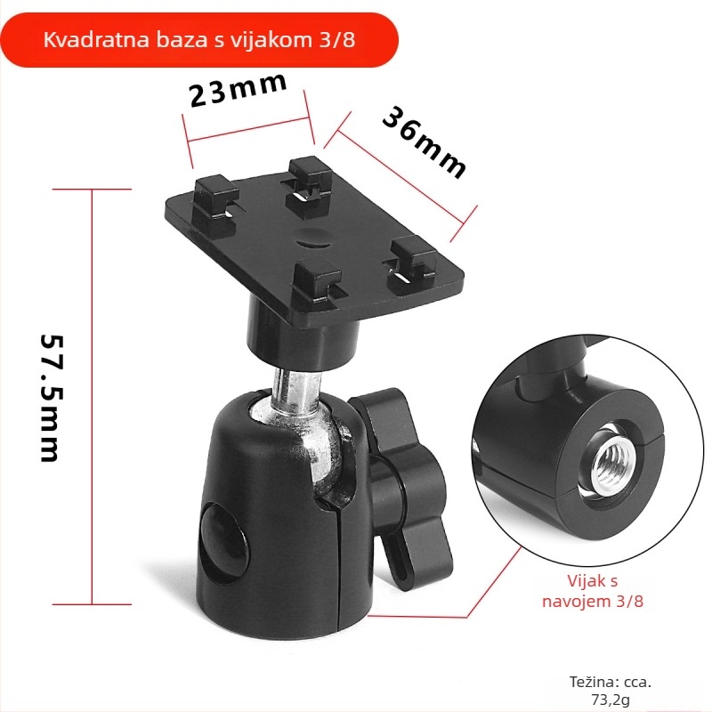 Tip More Lazy-Man držač za telefone i tablete s rotirajućom glavom — plastika, opći stil