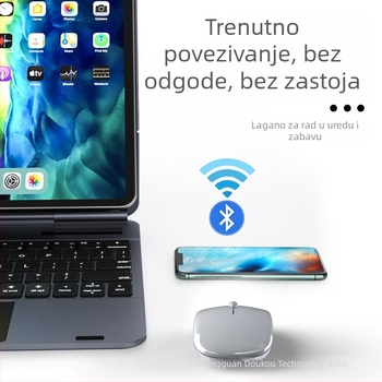 Bežični Bluetooth punjiva tiha miš s dvostrukim načinom 5.0 za Apple, Android i Windows