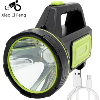 Punjavajuća LED baterijska lampa – višenamjenski ultra-svijetli tražni reflektor, 10W, 6800mAh, ručno pokretanje, domet 200–500 m, ABS kućište