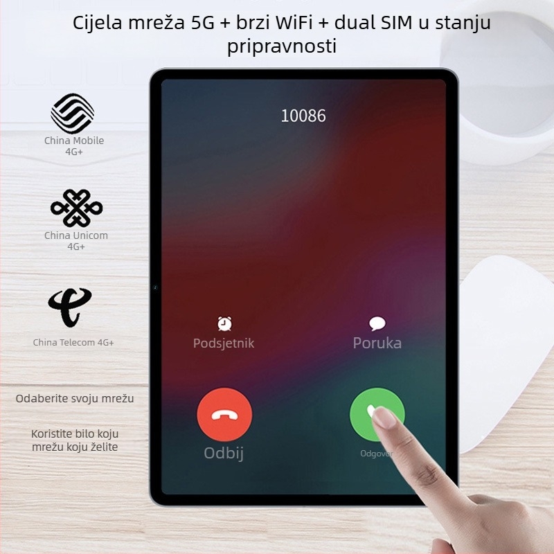 Android 5G tablet s SSD-om 500GB, IPS Retina zaslon, osmerjezgreni procesor (5G+Wi‑Fi, Android, osmerjezgreni, 500GB SSD, IPS Retina)