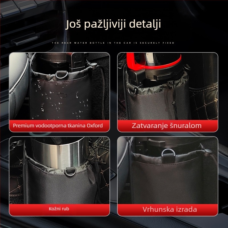 Torba za pohranu čajnika u automobilu, vodootporna tkanina, viseći dizajn uz stražnje sjedalo, uz bočnu stranu središnje konzole