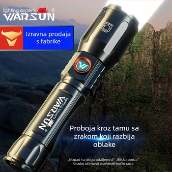 X900 svjetiljka LED, aluminijsko kućište, punjiva, domet više od 500 m