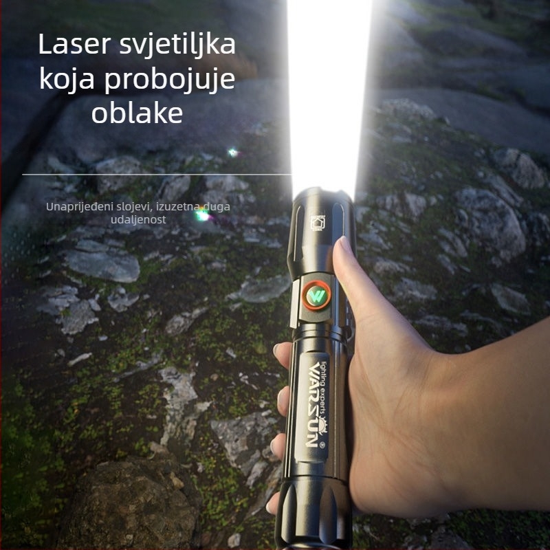 X900 svjetiljka LED, aluminijsko kućište, punjiva, domet više od 500 m