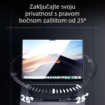 Zaštitni film za privatnost zaslona za prijenosna računala, stolna računala i tablete | PET materijal | 25° anti-pogled | Clip-On