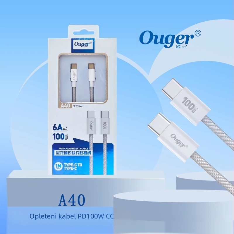 Pleteni USB-C / Lightning kabel za brzo punjenje, dvostruki kraj, maksimalno 15W