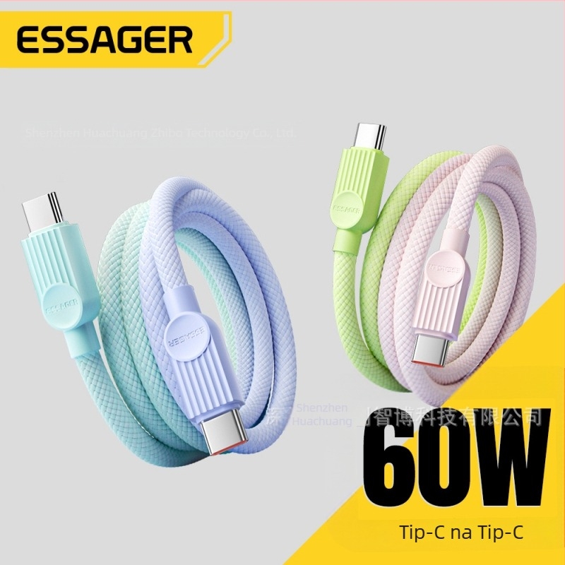 Essager Qili serija C-C 60W USB-C data kabel s PD brzim punjenjem za mobilne telefone, tablete i prijenosna računala
