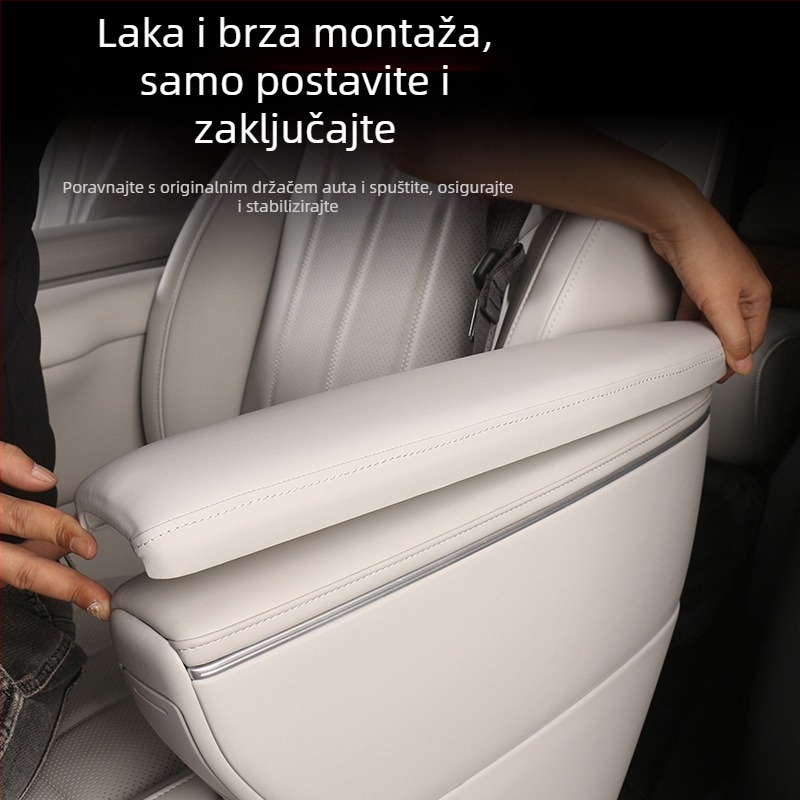 Poklopac naslona srednjeg reda interijera automobila, koža, obnovljeni pokrov kućišta, vodootporan, kompatibilan s Lantu Dreamer