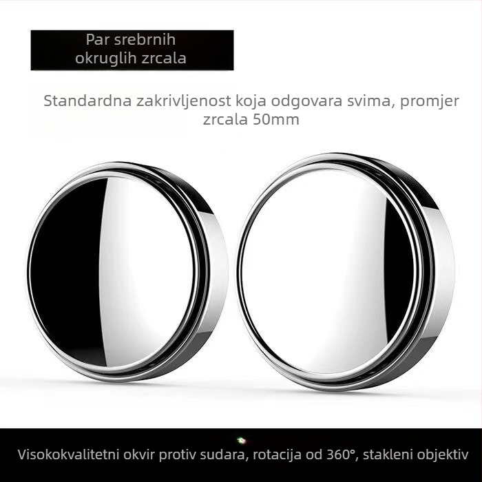 Iron Dragon auto retrovizor – okruglog oblika, HD široko vidno polje, ogledalo za mrtvi kut, 2-u-1 dvostruko ogledalo