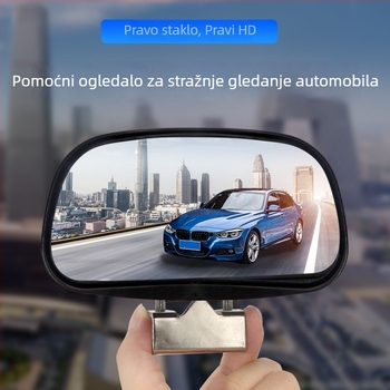 Dvostruko podesivo pomoćno ogledalo za automobil s širokim 360° vidnim poljem za vožnju unatrag i mrtve kutove