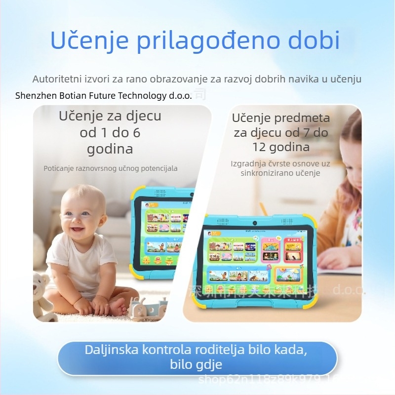 AI tablet za učenje s Androidom, 1,33 GHz jednojezgreni procesor, SSD 16 GB, IPS zaslon, Wi-Fi