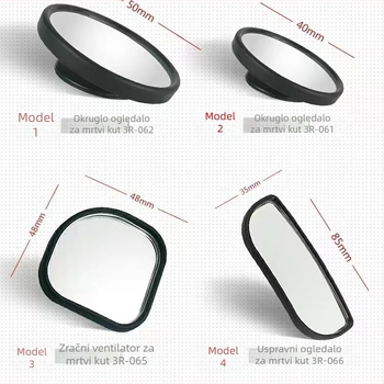 3R automobilno zrcalo za mrtve kutove, malo okruglo zrcalo za retrovizor, pomoćno, podesivo, HD odraz