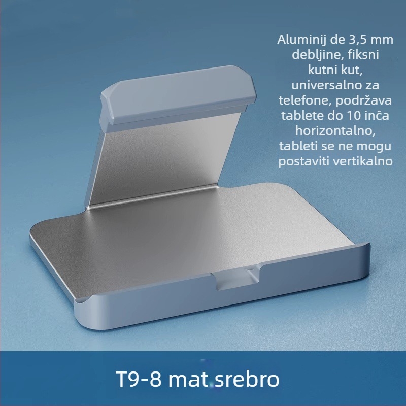 Stolni držač za mobitele i tablete, aluminijska legura, opće namjene, podržava prilagodbu