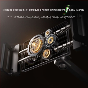 Držač za telefon/tablet s cantileverom uz krevet i noćni ormarić te stol, aluminijska legura, univerzalna kompatibilnost (podrška prilagodbi)