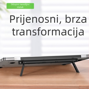 Stojalo za notebook i tablet – sklopivi plastični stalak s 3M ljepilom, 40 g, kompatibilan s notebookom i tabletom