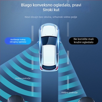 Turadze okrugli retrovizor za mrtve kutove, 360° širokokutni pogled, pomoć pri parkiranju, auto dodatak