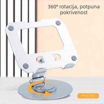 Metalni nosač za tablet s 360° rotacijom, sklopiva stolna podrška, podesiva