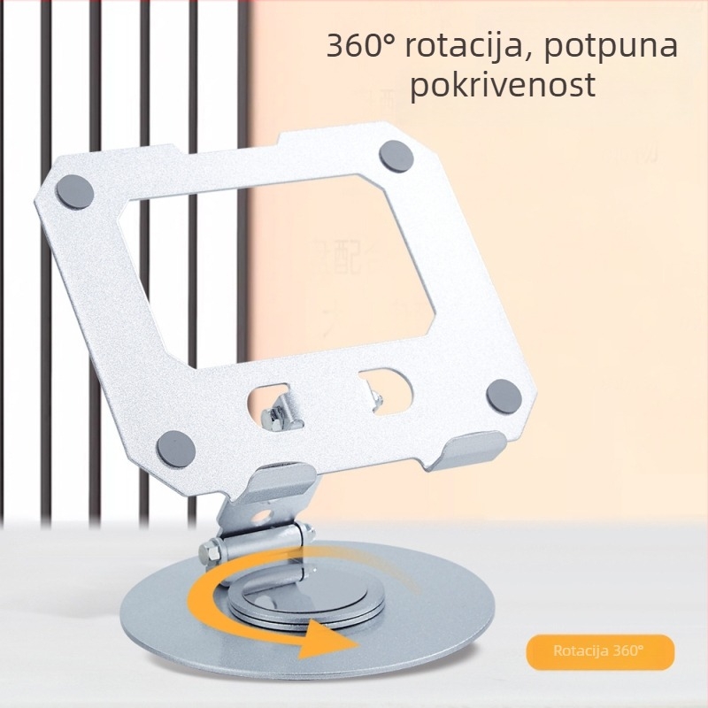 Metalni nosač za tablet s 360° rotacijom, sklopiva stolna podrška, podesiva