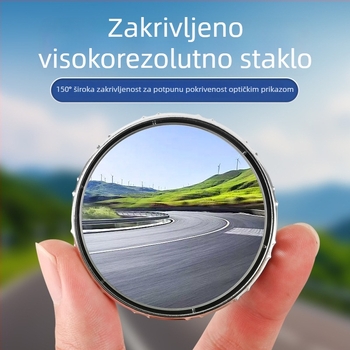 Automobilski retrovizor, mali kružni pomoćni ogledal za mrtve kutove, s usisnom čašicom od 360° i ultra-širim kutom