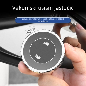 Automobilski retrovizor, mali kružni pomoćni ogledal za mrtve kutove, s usisnom čašicom od 360° i ultra-širim kutom