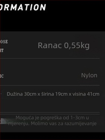 Kdmild Nylon ruksak, Harajuku street style, Unisex, 20–35L, Pogodan za 10-inčni laptop, Remeni s zračnim jastučićem
