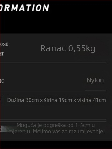 Kdmild Nylon ruksak, Harajuku street style, Unisex, 20–35L, Pogodan za 10-inčni laptop, Remeni s zračnim jastučićem