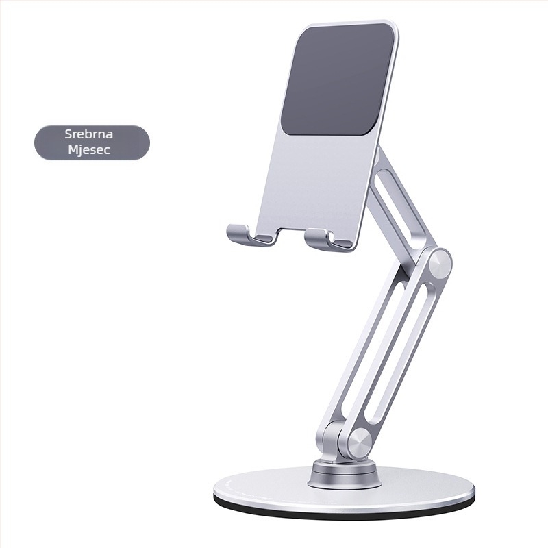 Sklopivi držač za telefone i tablet od aluminijske legure, 360° rotirajući, model L08P, težina 415 g