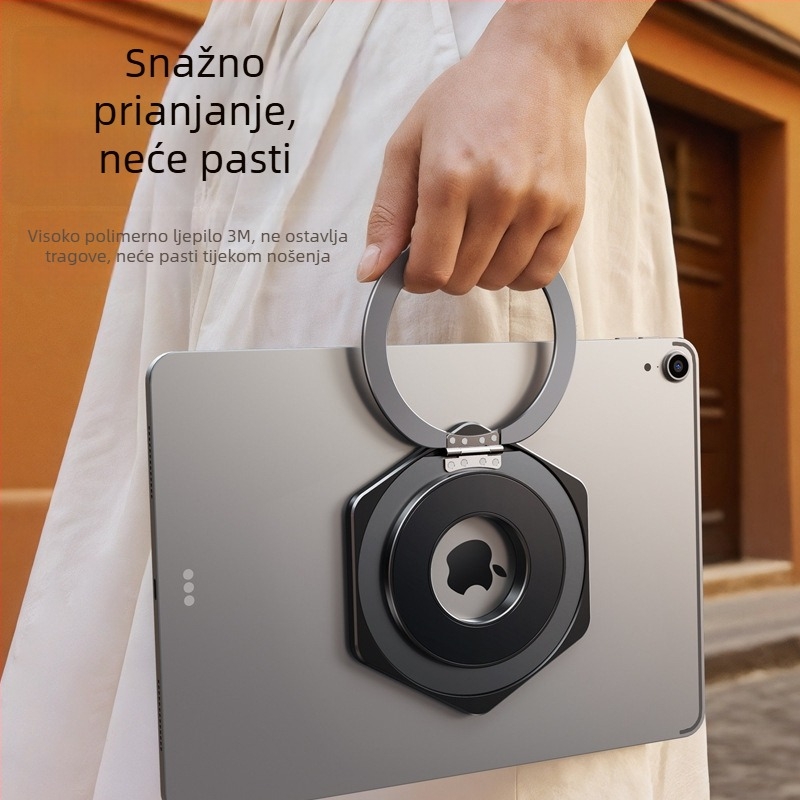 Pavan 05910 magnetski okretni držač za tablet, sklopiv, prenosiv, 360° podrška, kompatibilan s iPad/iPhone