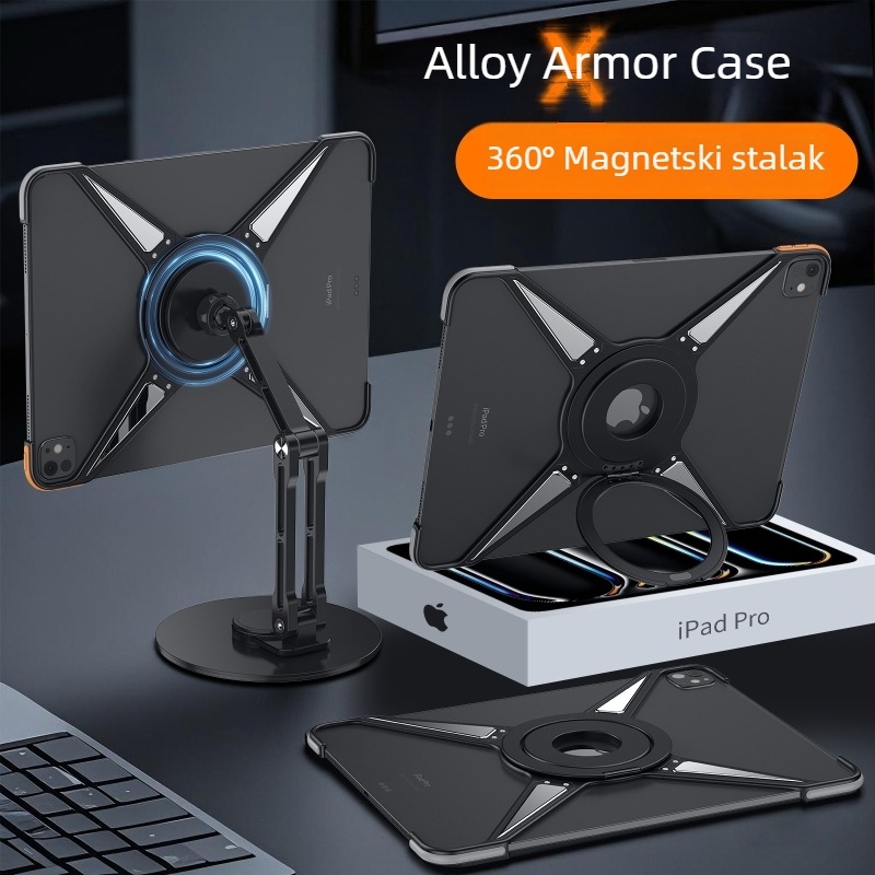 Stalak za tablet od 12,9 inča, metalni, 360° rotacija, prenosan, kreativan, minimalističan