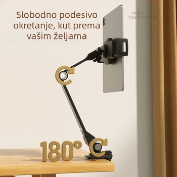 Držač za telefon i tablet od aluminijske legure, sklopivi klips-stalak, model LD-203B, kompatibilan s 4–11 inča, težina 0,9 kg
