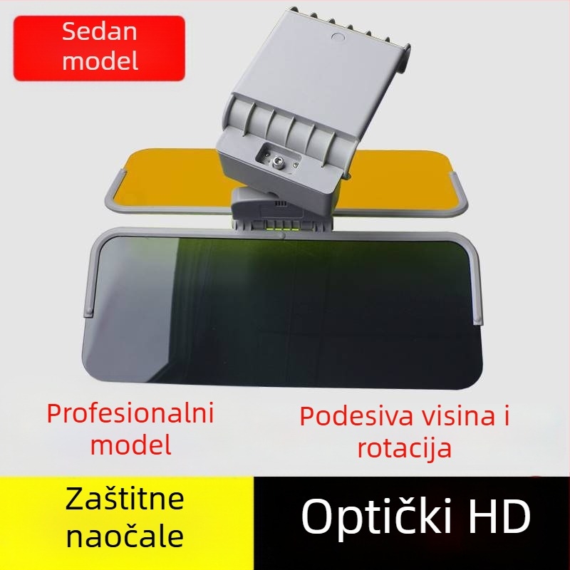 Auto vizir protiv zasljepljivanja, dnevno/noćno dvostruko korištenje, ljepilo za montažu, univerzalna kompatibilnost