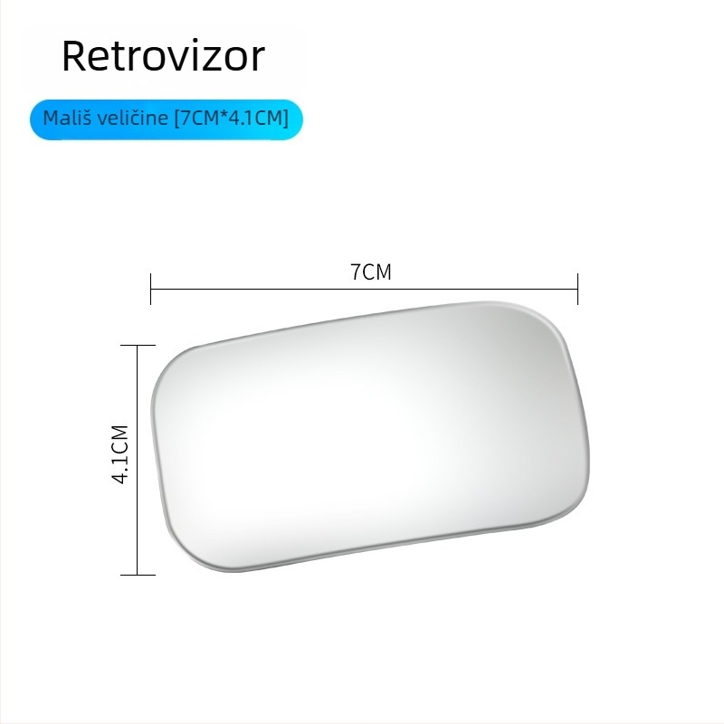 Auto retrovizor – pomoćni zrcala za mrtve kutove, 360° širok ugao, set od dva (kvadratni i okrugli) – pomoć pri okretanju