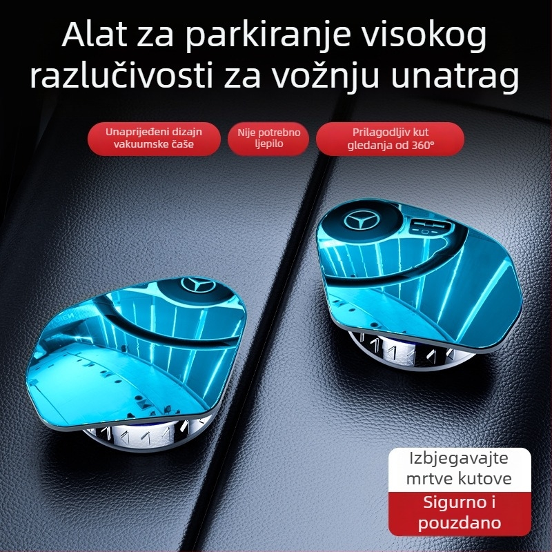 Cool Chi automobilni retrovizor s 360° HD širokim kutom, bez okvira, kružno ogledalo, pomoć pri mrtvim kutovima